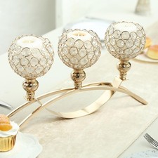 16" wide Candelabra Beaded Globes Candle Holders Centerpiece Wedding Decorations