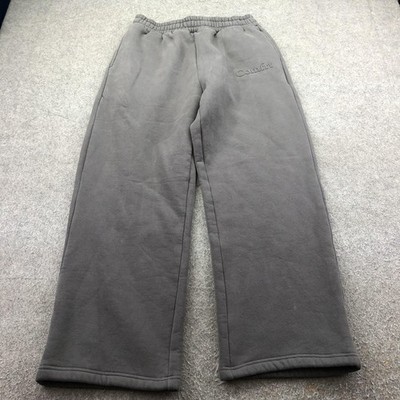 Comfrt Lounge Pants Mens Large Gray Fleece Elastic Waist Sleepwear Lounge