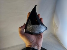 Vintage Serguso Murano Cenedese anni 60 arte vetro pinna di squalo 5 1/2" Italia MCM