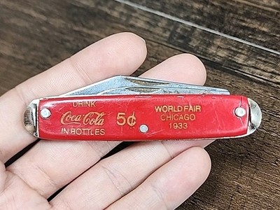 Vintage Coca-Cola 1933 Chicago World Fair Advertising Pocket Knife