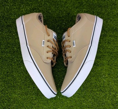 Vans Chukka Low Mens 11.5 Tan Plaid Weather Resistant Synthetic Matte Boot Lace