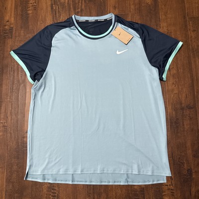 NWT Nike Court Advantage Dri-FIT Tennis Top Turquoise FD5320-464 Men s XXL. B1