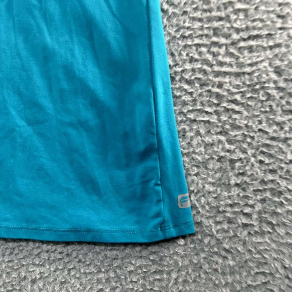 Fabletics Tank Top Shirt Womens Medium Blue Activeware Wide Stripe sports bra - Image 2 of 4