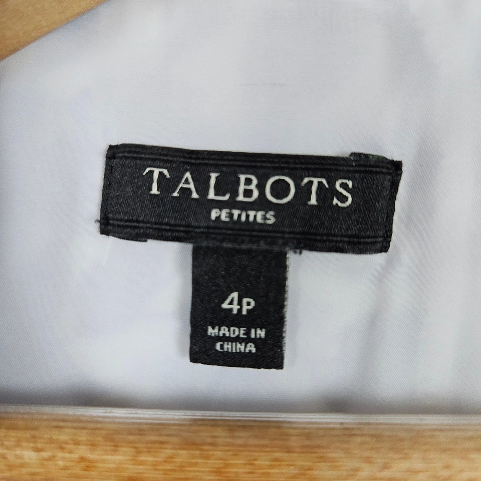 Talbots Petites Women's Purple Leaf Print Dress & Cardigan Set Size 4P Fall FLAW - Image 3 of 4