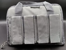 PEGASUS TACTICAL PISTOL CASE By LEGEND Grey Holds 2 Pistols 4 Clips PEG100-SG
