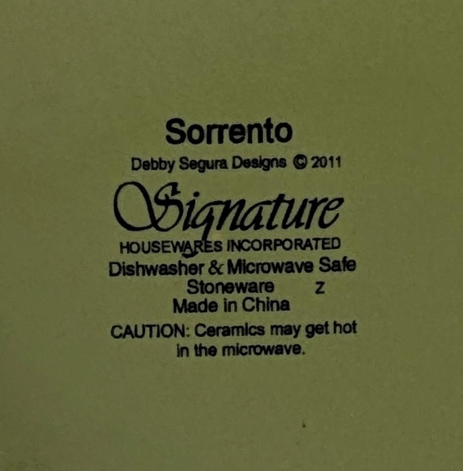 Juego de 3 platos de cena de gres Sorrento verde orégano 11-1/2" 2011 Foto 4 de 4