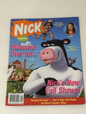 Vintage Nickalodeon Nick Magazine Moooove Over For... Nick's New Fall Show