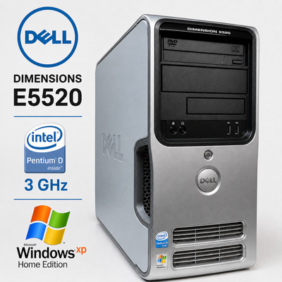 Dell Dimension E520 Pentium D 3GHz 1GB DDR2 250GB Windows XP Home Retro