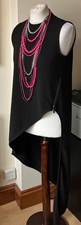 Todd lynn,black asymetric/high/low zip detail maxi/mini dress size 8