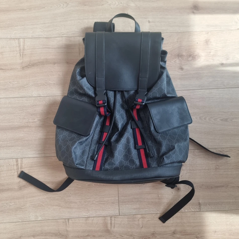 Gucci (GG) Black Backpack