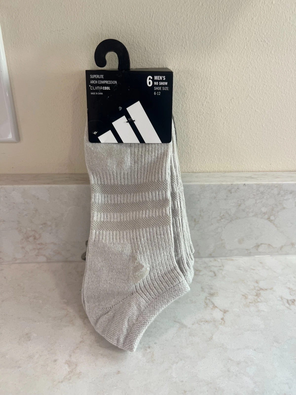 NEW 6 PAIR MENS ADIDAS SUPER LITE ARCH COMPRESSION NO SHOW SOCKS LARGE OLIVE