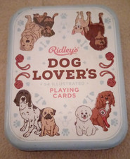 Ridley's Dog Lover's Illustrated Playing Cards In A Collectible Tin Complete