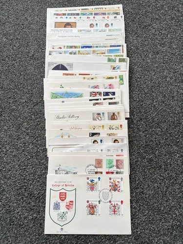 Job Lot of 48 UK GB First Day Covers & Covers FDC's 1981 - 1990 Lot #N45