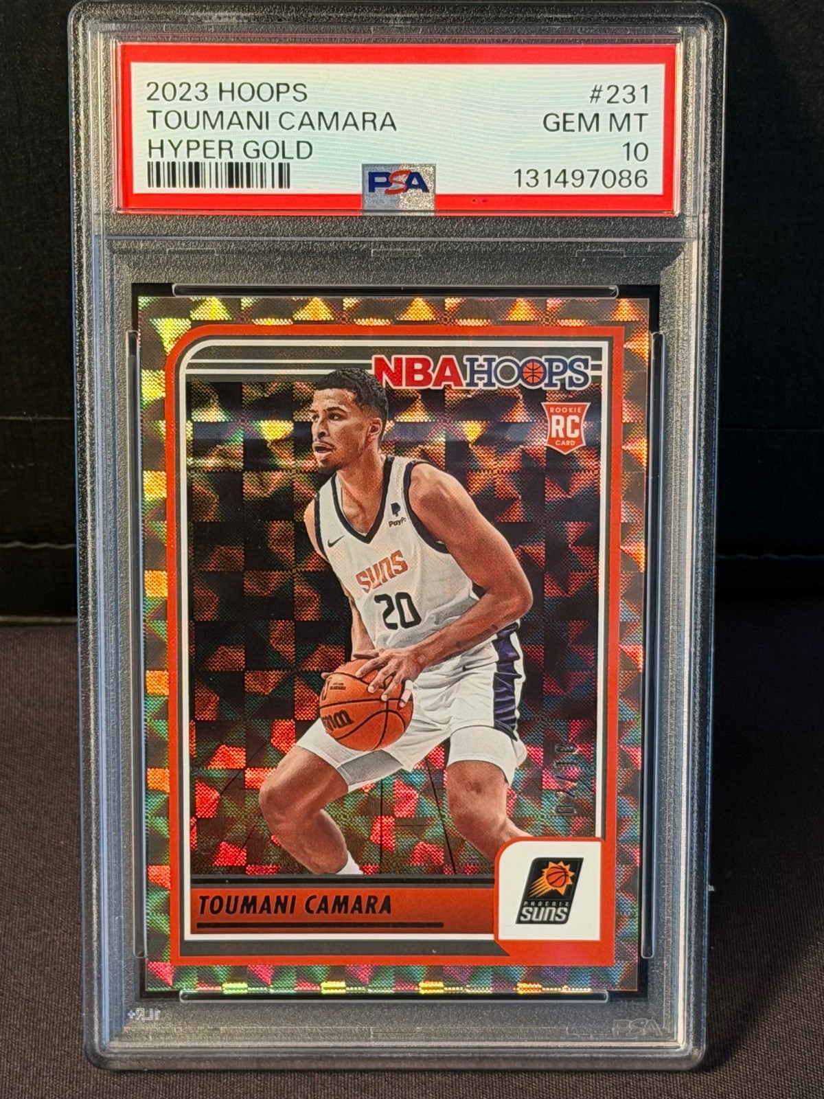 2023-24 Panini NBA Hoops - Toumani Camara #231 Hyper Gold /10 (RC) RARE GEM!