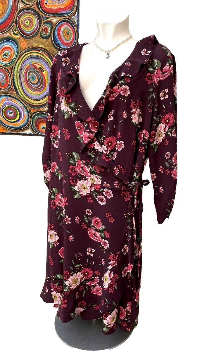 Robe Red Herring Femme Floral Multicolore Coupe A-Line, Taille 8, Sans Manches