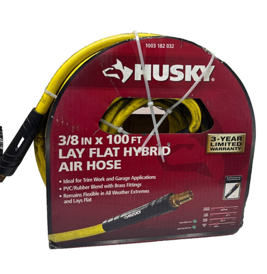#ad HUSKY 3 8 in 100 ft Lay Flat Hybrid Air Hose 1003182032 NEW $39.99