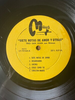 TRIO SAN JUAN - SIETE NOTAS DE AMOR - MEXICAN LP, BOLERO NO Cover