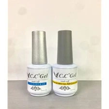 Cnc Gel UV/LED Gel Top No Cleanse and Base Duo Soak Off Gel 0.5 oz