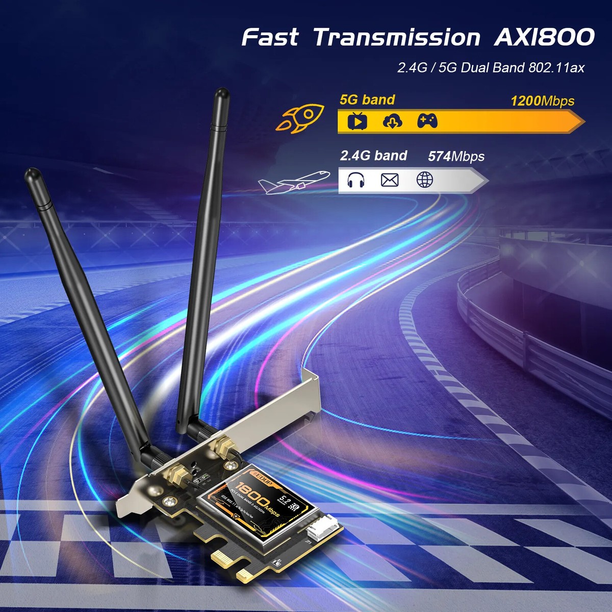 Realtek RTL8852BE Wireless Card WiFi 6 + Bluetooth 5.2 Mini PCI-E Card ...