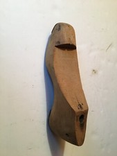 wooden shoe last not sure of size missing metal bottom small collectable