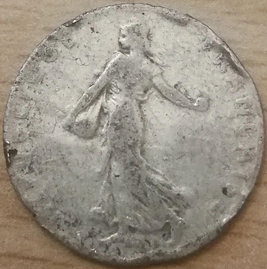 Pièce ARGENT FRANCE MONNAIE 50 centimes Semeuse Roty 1911 B/TB - Photo 2/2