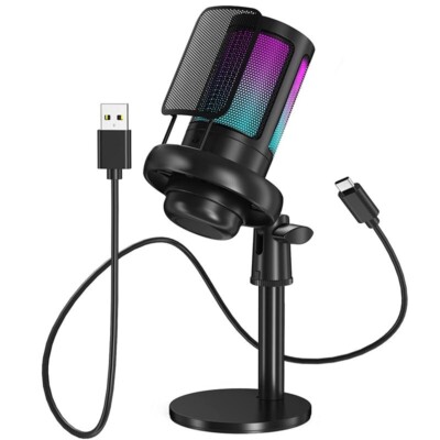 USB Mikrofon Studio Profi Kondensatormikrofon für PC Aufnahme