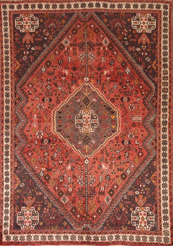 Rust Wool Vegetable Dye Tribal Handmade Area Rug Living Room Carpet 6x9