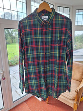 Image of Mens BNWT - SIK SILK Green Mix Tartan Plaid Flannel Cotton Shirt Size M