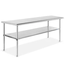GRIDMANN Stainless Steel Work Table 60 x 30 Inches, NSF Commercial Kitchen Pr...