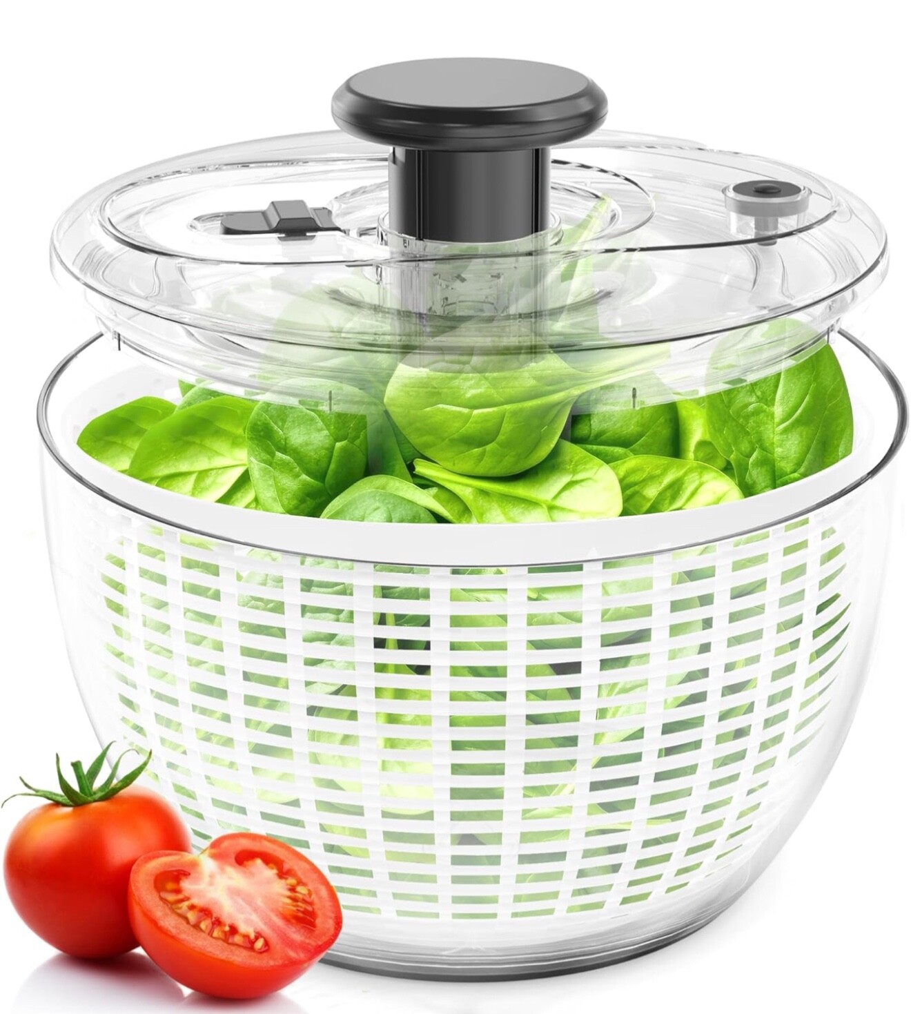 Fullstar Large Salad Spinner for Lettuce Greens and Fruit Washing-image