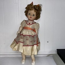 Vintage Uneeda 22” Doll Green Eyes Metal Hole In Neck Eyes Open & Close