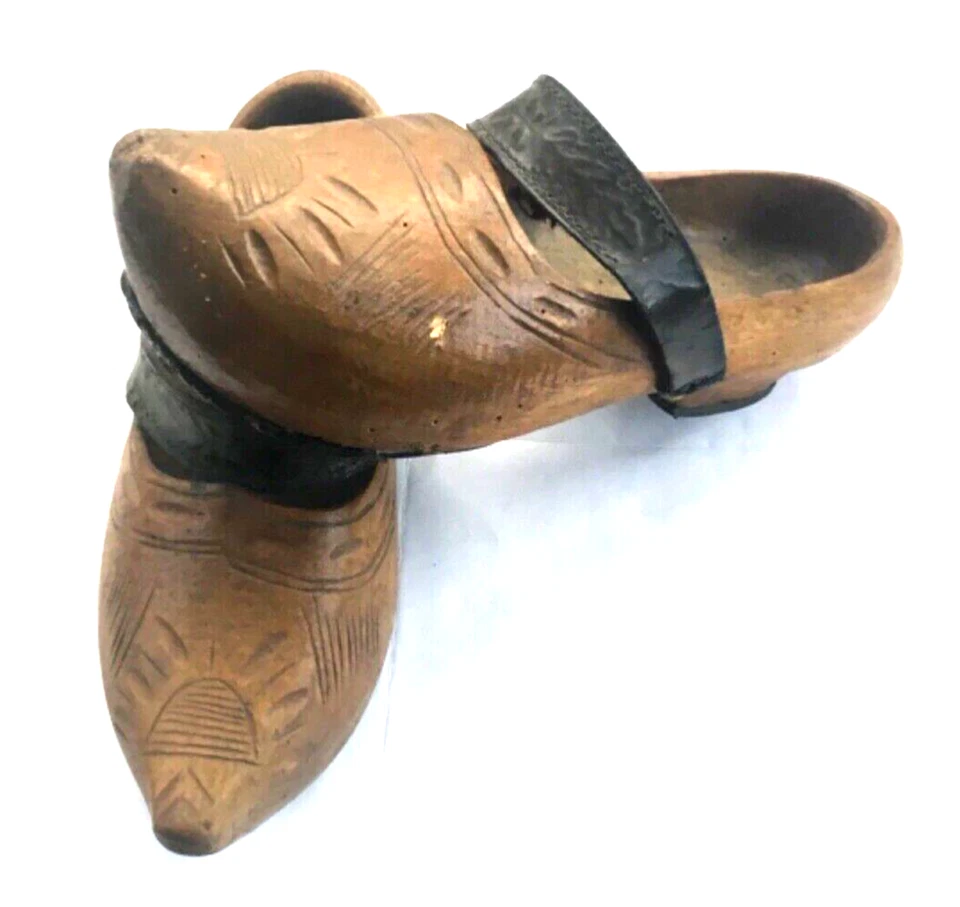 ANCIENNE PAIRE DE SABOTS ENFANT LIMOUSIN SABOT Ehemaliger Sabot Antiguo Sabot - Photo 3/4