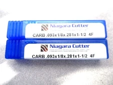 Niagara Cutter (NE15AD) .093 x 1-1/2 4-Flute SE Carbide Square End Mill - 2 PC