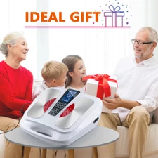 Foot Massager with Heat Leg Circulation Stimulator EMS TENS Machine Pain Relief