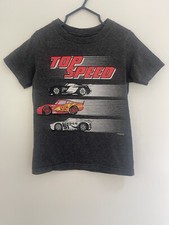 Disney Toddler Boys Cars Top Speed Lightning McQueen T-Shirt Gray XXS 2/3