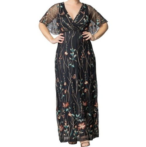 Kiyonna Elegance Women's Plus Size Embroidered Evening Gown 5X $318