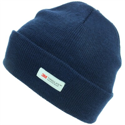 *Original Thinsulate gefütterte warme Herren Strick Beanie Mütze schwarz marine grün*