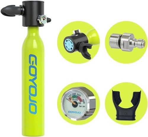 0.5L/1L Scuba Tank Diving Depth Refillable Snorkel Air Tank Cylinder Oxygen Set - Picture 13 of 59
