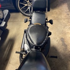 Black Motorcycle Spring Solo Seat For Harley Davidson Heritage Softail Bobber UK