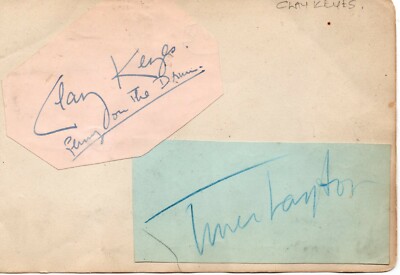 CLAY KEYES + TURNER LAYTON - signierte Autogramm Albumseite - FILM
