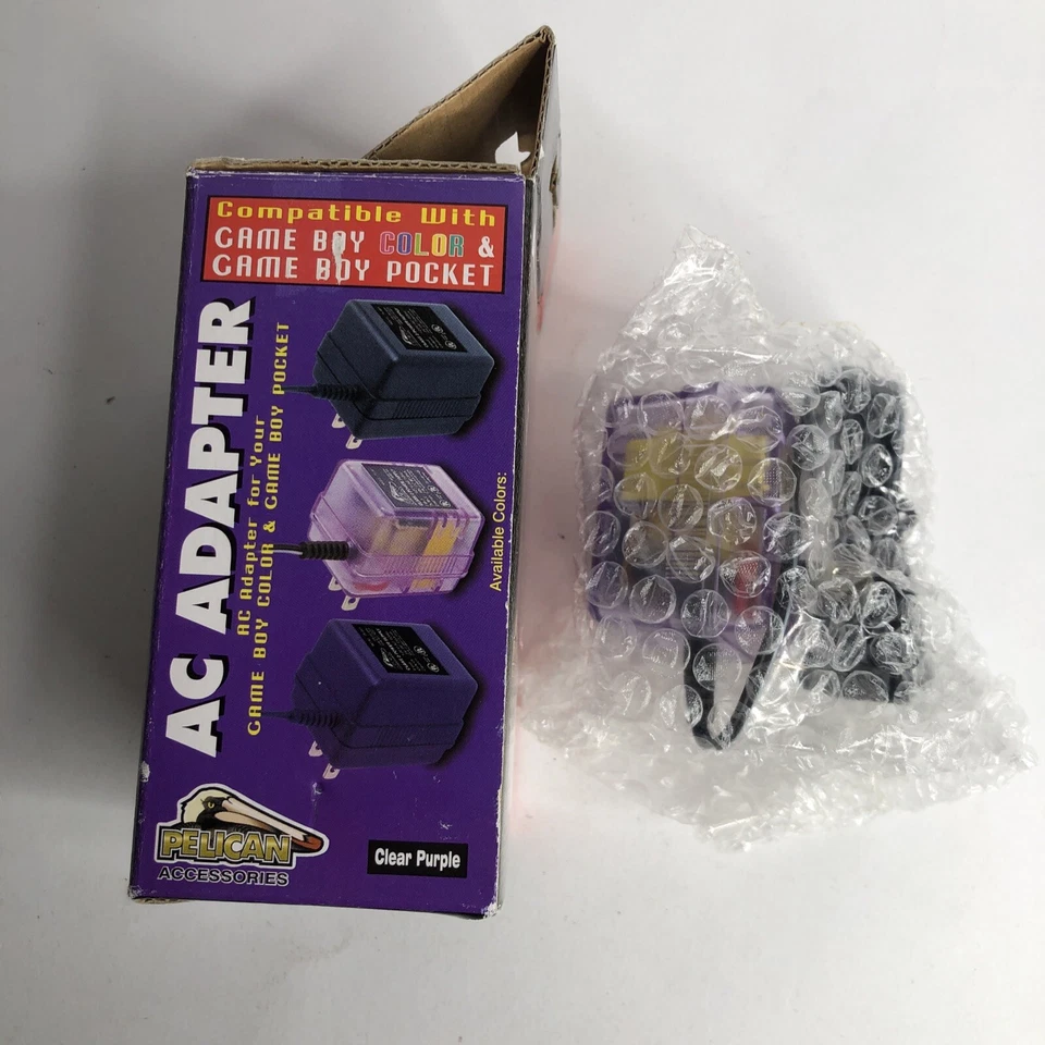 Fuente de alimentación Pelican PL-801 para Nintendo Gameboy color y bolsillo púrpura atómico Foto 2 de 4