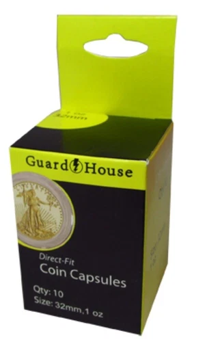 Guardhouse 1 Oz $50 Gold American Eagle Direct Fit Capsules 10 per Box