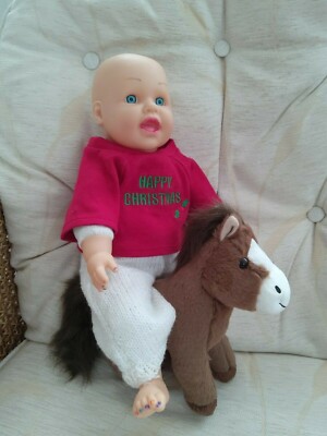 UNEEDA WEICHE KÖRPERPUPPE - 15'' + NEUES ''''ZAP CREATIONS'''' PONY