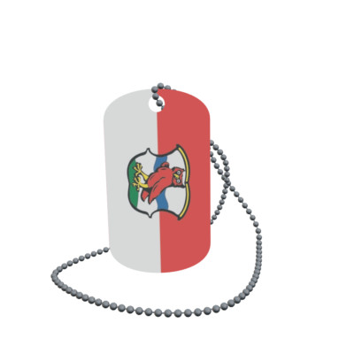Dog Tag Flagge Planegg Erkennungsmarke Alu 30 x 50 mm