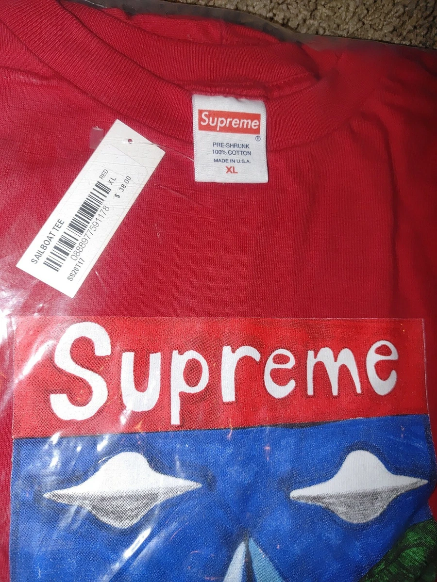 Supreme Sailboat Tee Red Men's XL T-Shirt SS20 (FREE BOX LOGO