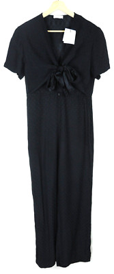 SANDRO Duckie Jumpsuit Damen (EU) 40 Kurzarm Gemustert Mit Punkten Wickel