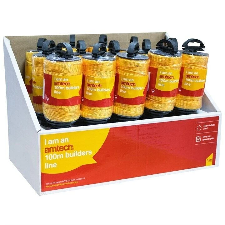 3 x 100M Builders Line Multi Purpose Build String Masonry Wall Bricklayers uk