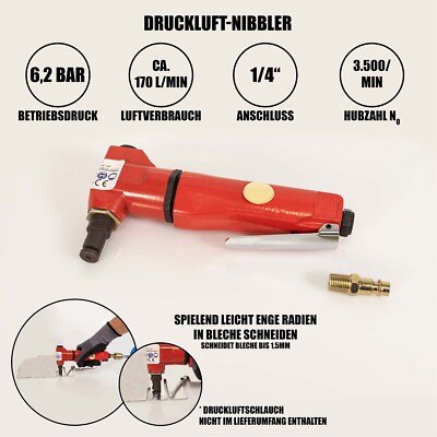 Druckluft Blechschere 1/4'' Blechnibbler Blechknabber Knabber Schere Nibbler