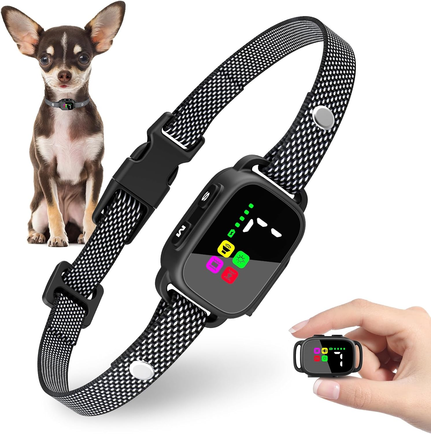 No Shock Bark Collar for Small to Medium Dogs - Safe & Effective Training