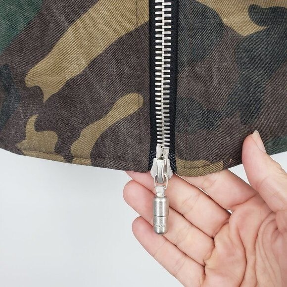 RHUDE Camo Print Hooded Jacket Quilted Zip Up Cotton Coat RHUDE Camo Print Hooded Jacket Quilted Zip Up Cotton Coat